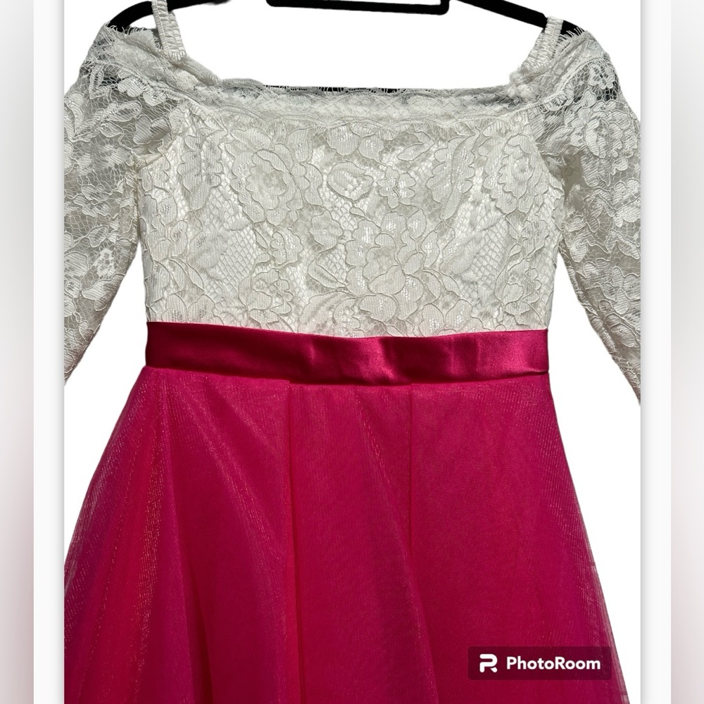 Formal Dress with Lace Top Tulle Skirt- Size 12/13! Excellent condition!